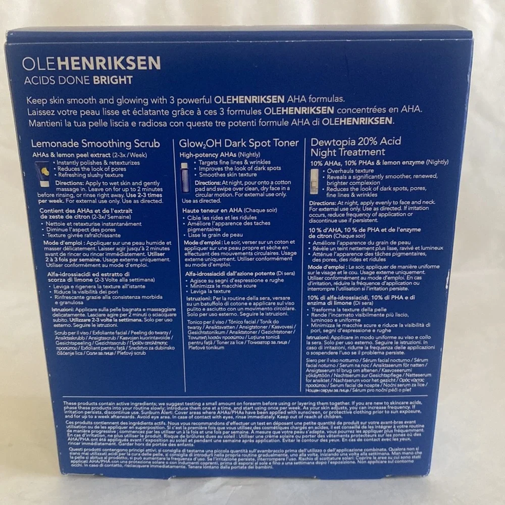 OLE HENRIKSEN Acids Done Bright 3p Lemonade Scrub Dark Spot Toner Dewtopia $44